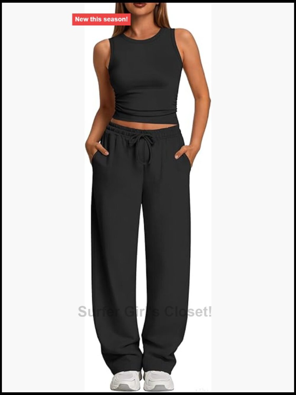 Butter Soft 2 Piece Lounge Set Tank Top Wide Leg Pants with Pockets